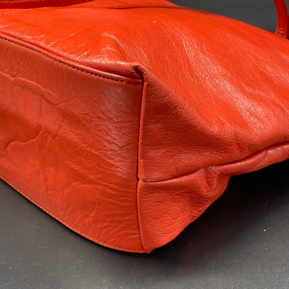 Latico NJ USA Vibrant Orange Leather Tote Shoulder Bag - Picture 8 of 13